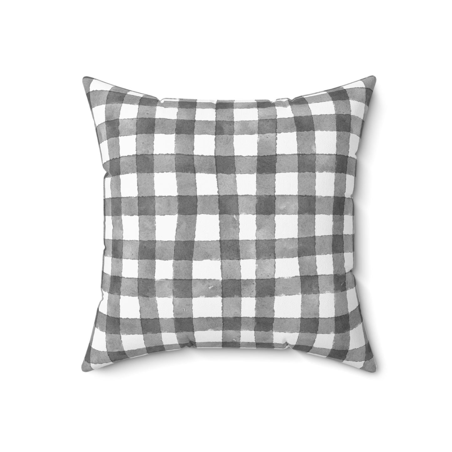 Farm Fresh Pumpkins Square Pillow, Fall Decor Pillow, Grey Plaid Pillow, Autumn Harvest Pillow, Halloween Pillow, Thanksgiving Pillow