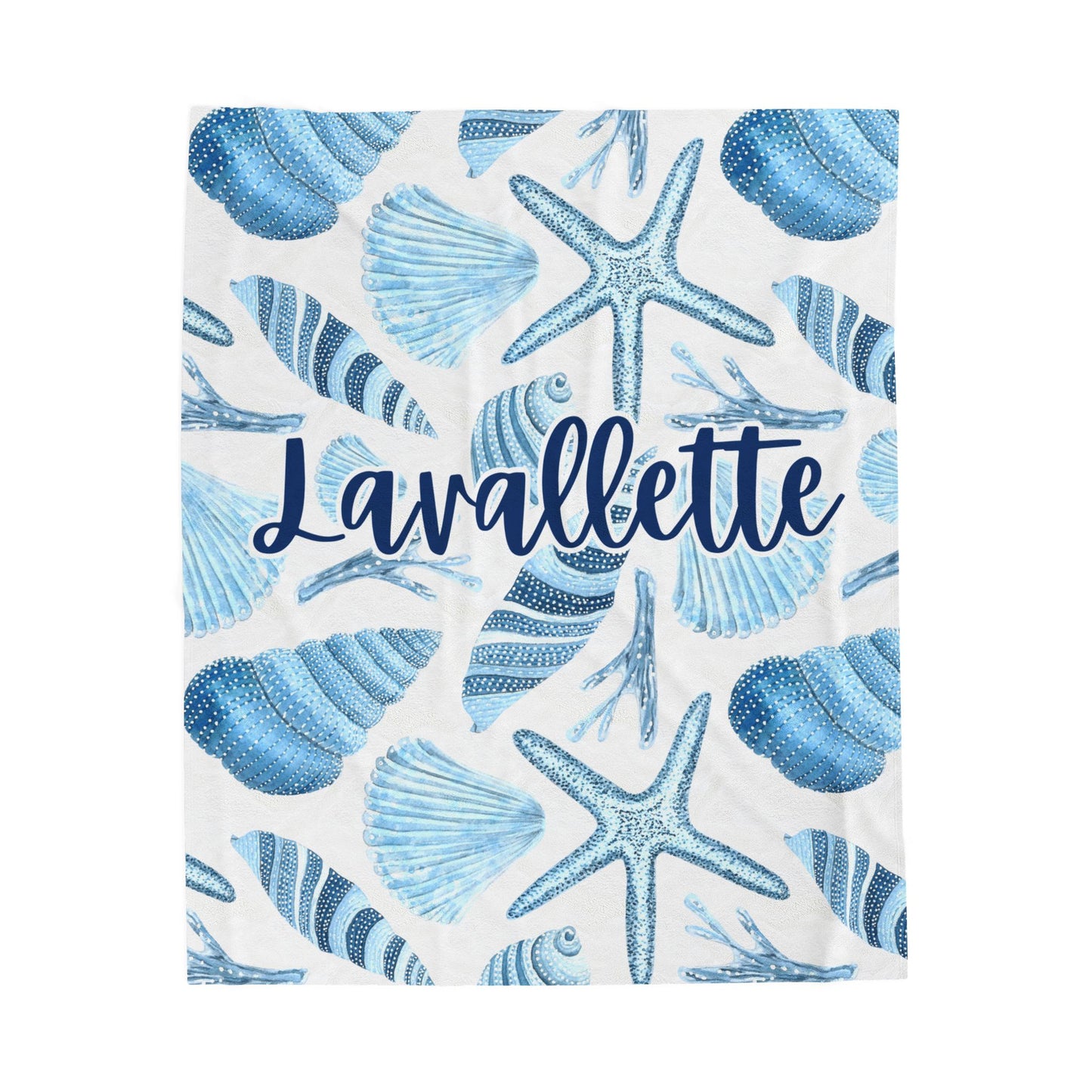 Velveteen Plush Blanket - Customized Beach Town Blanket, America Beach Blanket, Coastal Custom Blanket, Personalized Ocean Blanket, USA