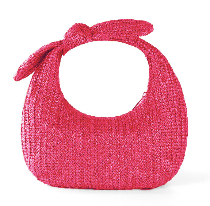 Beachy Chic Handbag with Adorable Straw Bow
