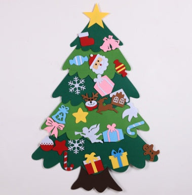 Whimsical Felt Wall Christmas Tree: Holiday Fun for Little Hands!