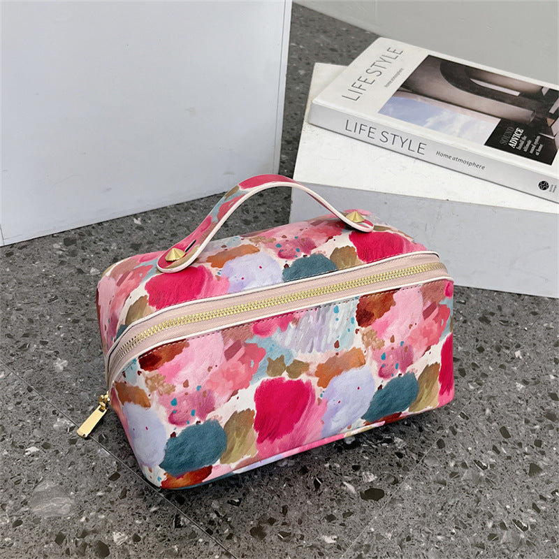 Printed Cosmetic Bag – Stylish & FunctionalCosmetic Bag, Makeup Organizer, Printed Makeup Bag, Large Cosmetic Case