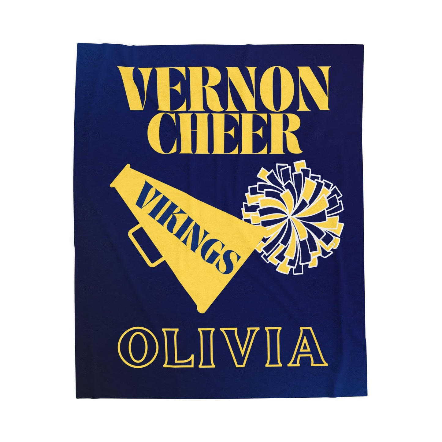 Personalized Cheer Blanket - Customized, Velveteen Plush Throw, Gift for Cheerleaders, Cozy Blanket for Cheerleader, Custom Cheerleading