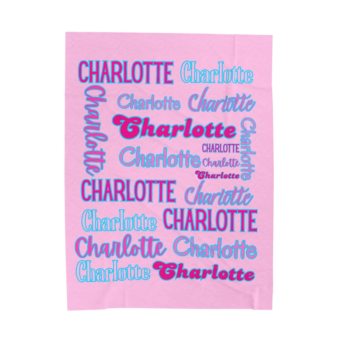 Personalized Velveteen Plush Blanket | Cozy Gift for Charlotte | Custom Soft Throw | Unique Home Decor | Perfect for Any Occasion