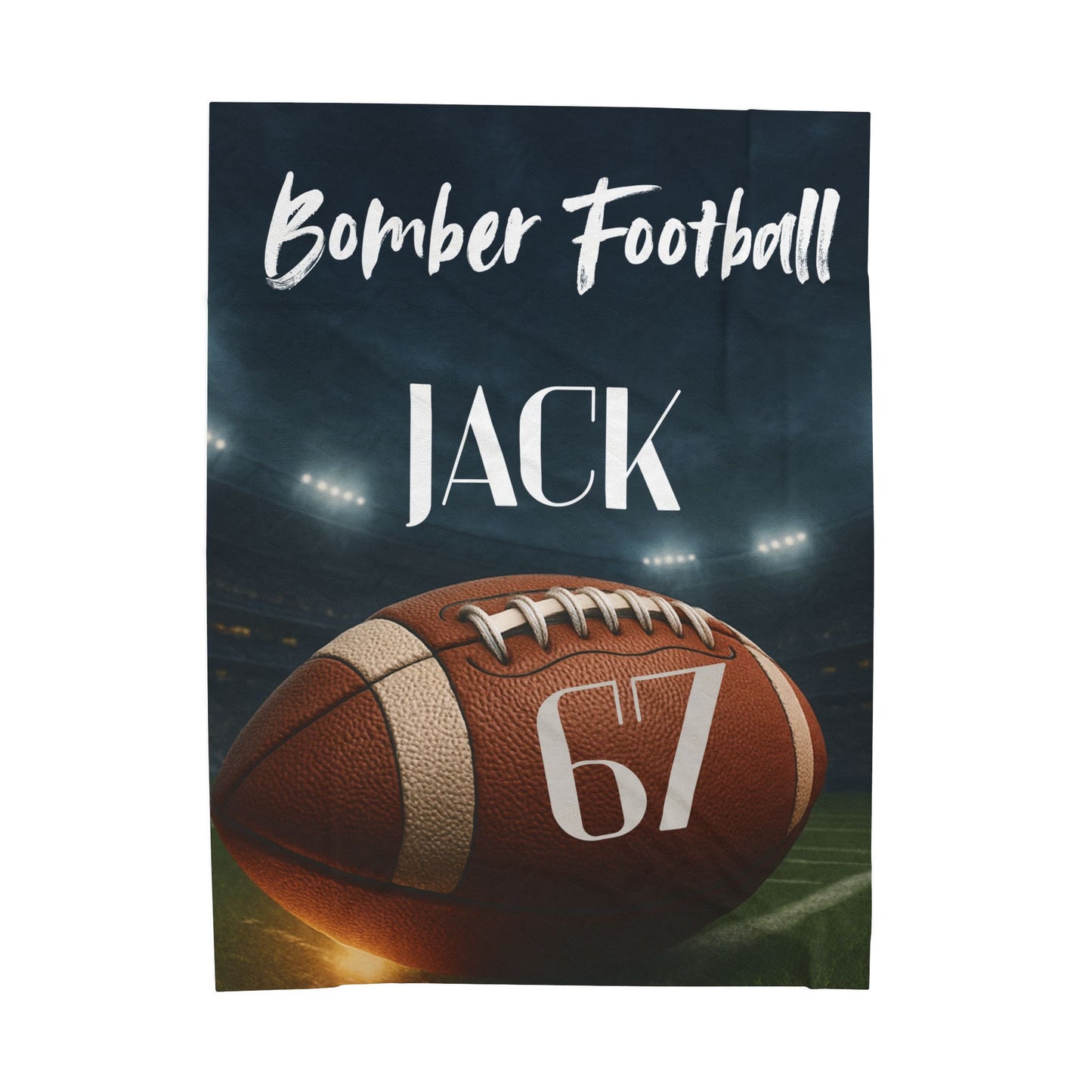 Plush Blanket, High School College Game Day Personalized Team Name Player Number, Customized Gift, Snuggle Fleece Throws, Senior night