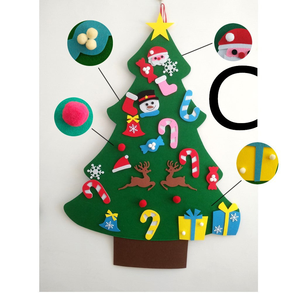 Whimsical Felt Wall Christmas Tree: Holiday Fun for Little Hands!