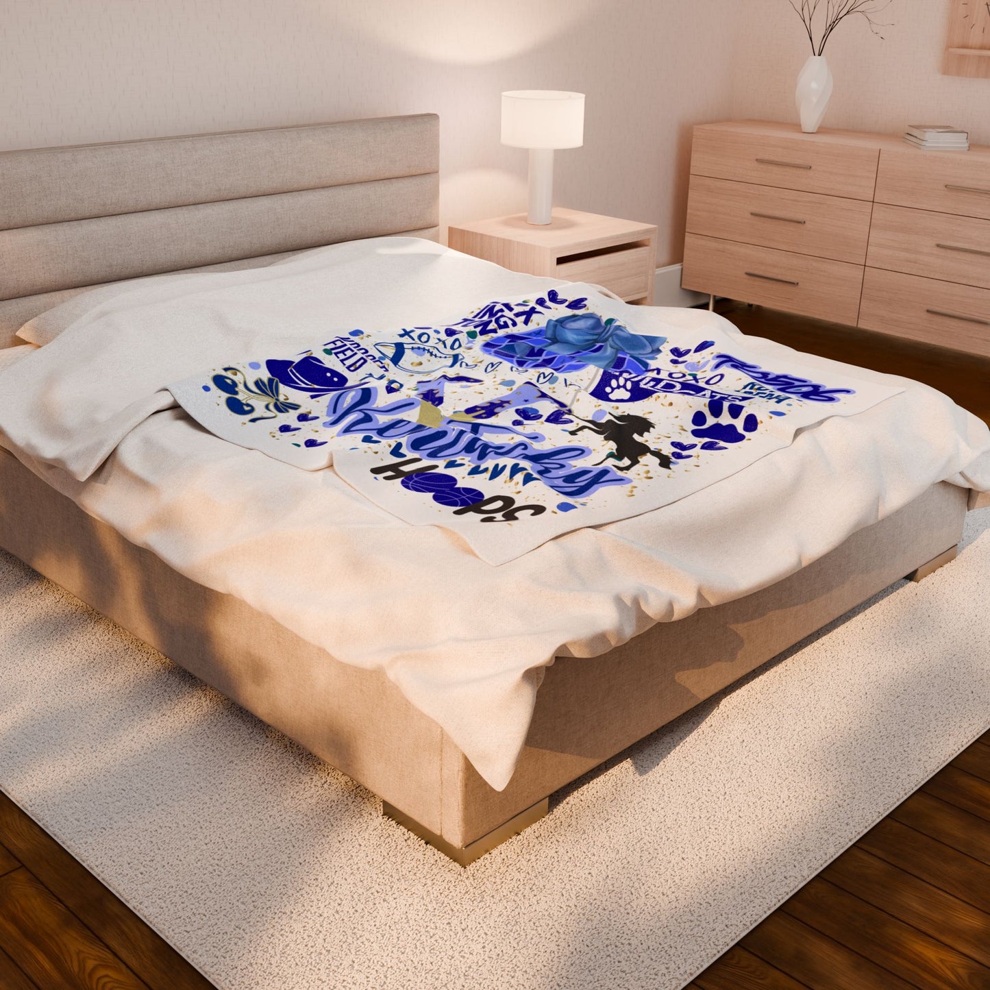 Plush Blanket for Kentucky Pride College Fans, Personalized Fleece Throw Gift, University Team Spirit Dorm Bedding, Wildcats Home Decor,