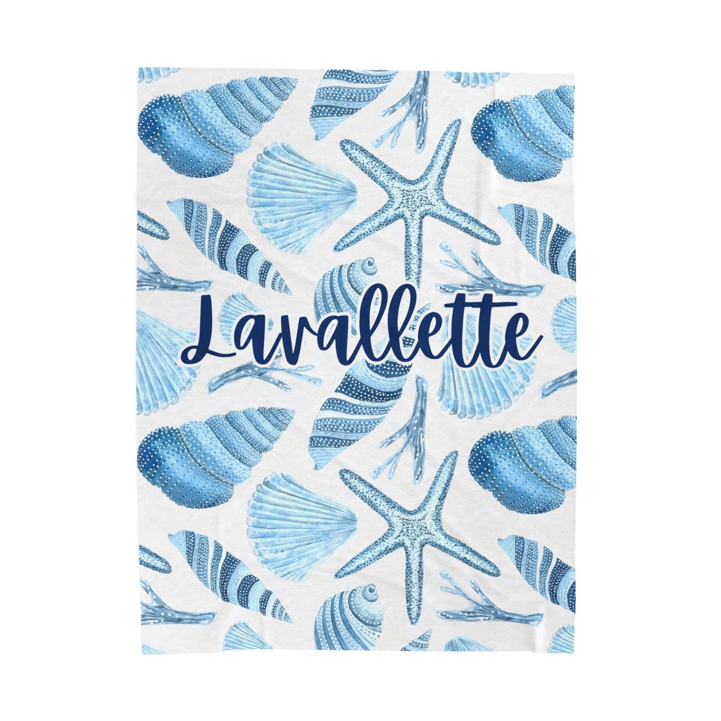 Velveteen Plush Blanket - Customized Beach Town Blanket, America Beach Blanket, Coastal Custom Blanket, Personalized Ocean Blanket, USA