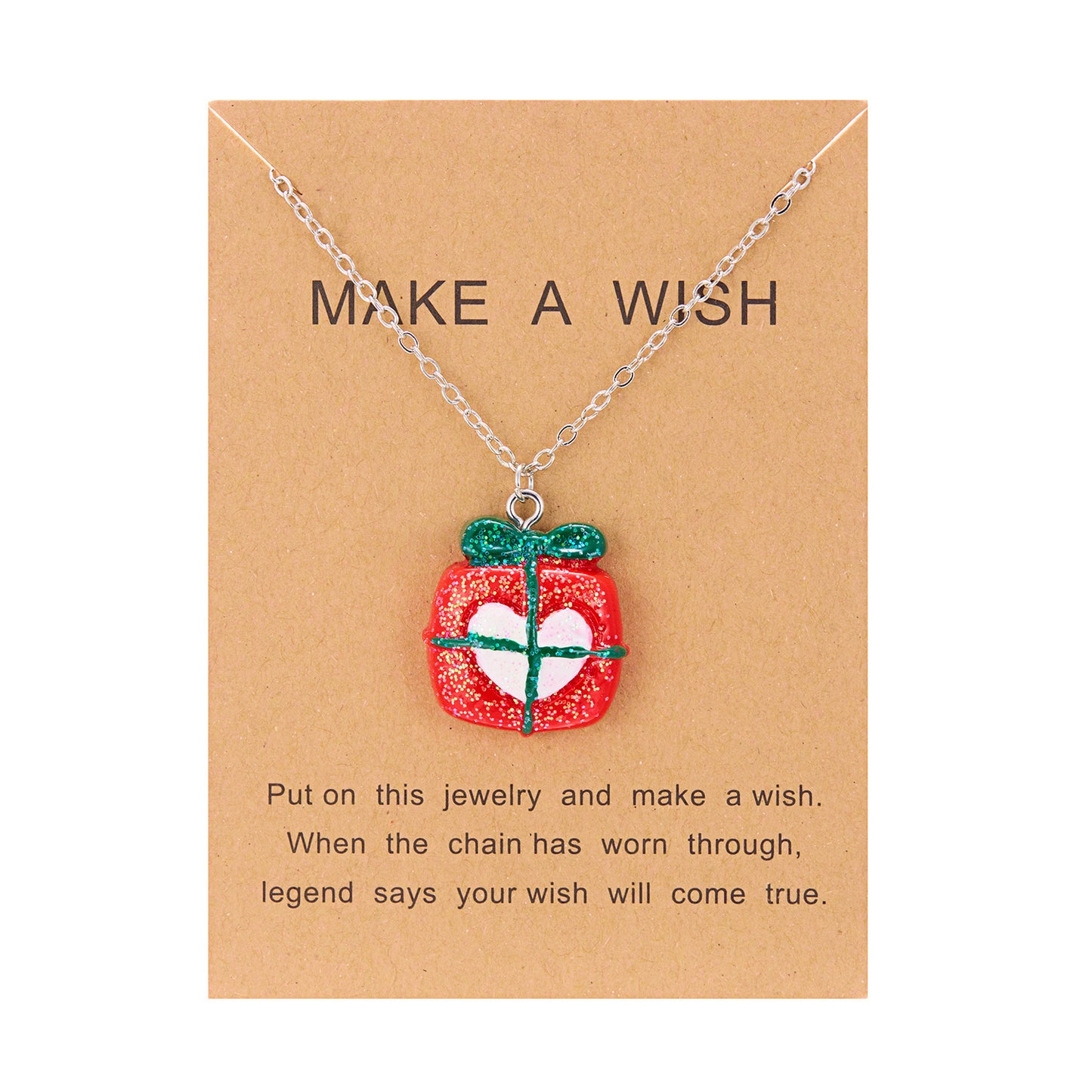 Cute Cartoon Resin Necklace – Snowman & Santa Claus Pendant with O-Shaped Chain for Women