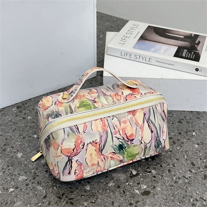 Printed Cosmetic Bag – Stylish & FunctionalCosmetic Bag, Makeup Organizer, Printed Makeup Bag, Large Cosmetic Case