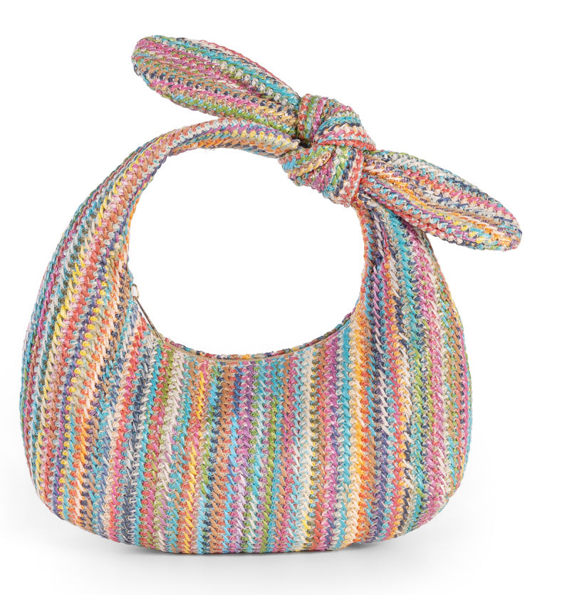 Beachy Chic Handbag with Adorable Straw Bow