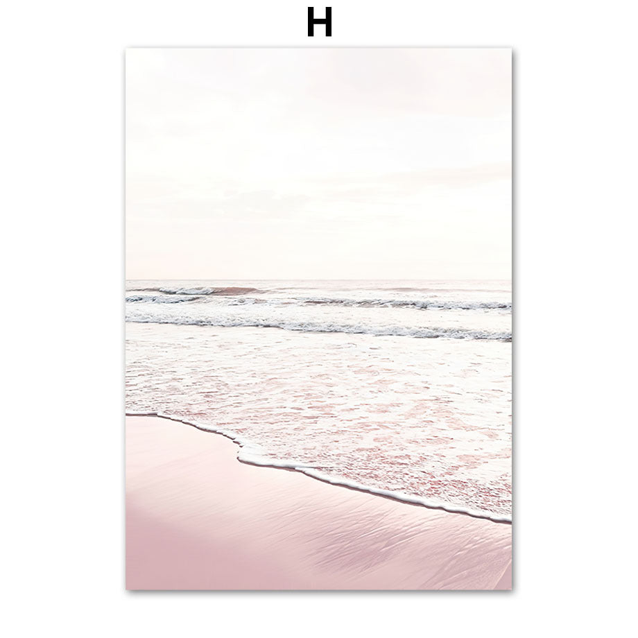 Landscape Beach Wall Sky Car Art Canvas Painting