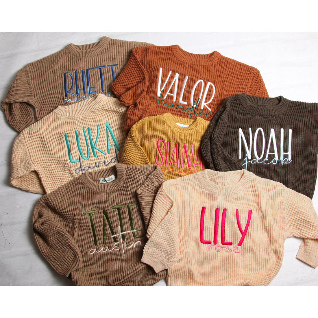 Children's Pure Cotton Embroidered Christmas Sweater
