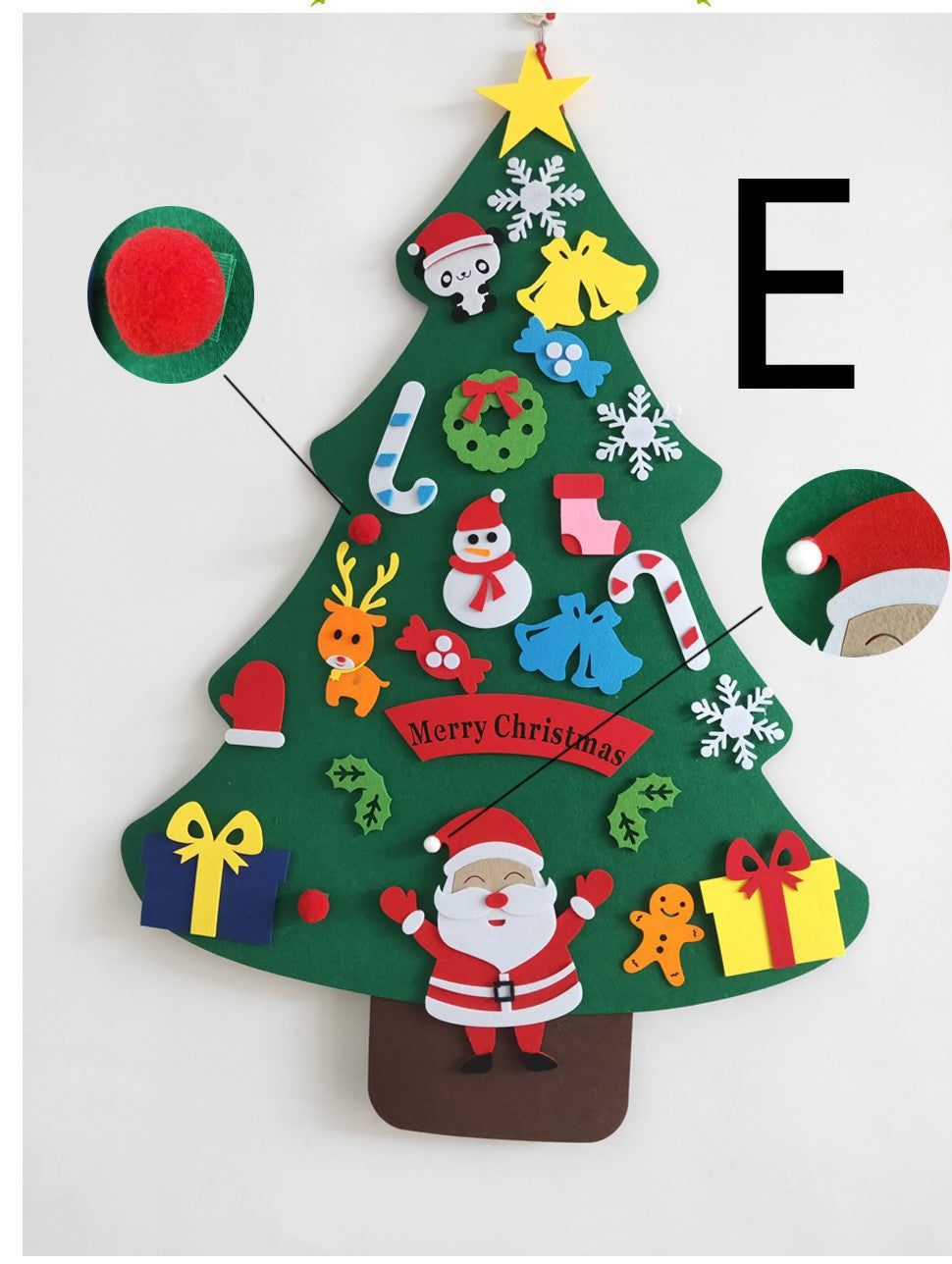 Whimsical Felt Wall Christmas Tree: Holiday Fun for Little Hands!