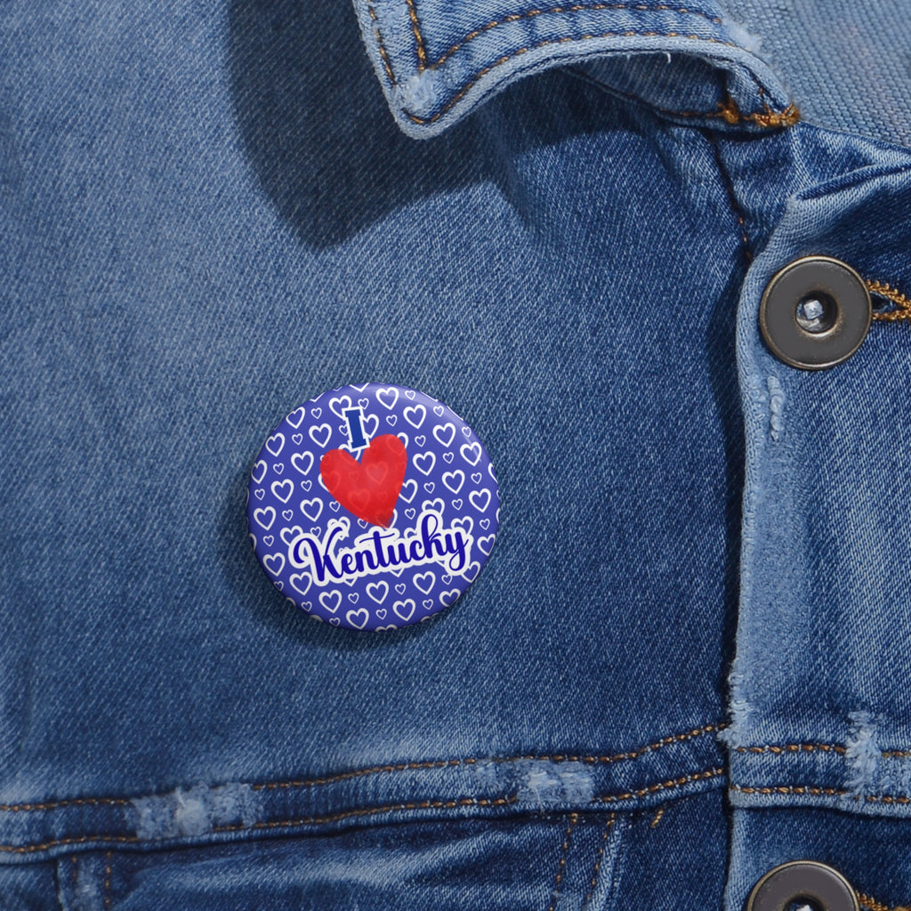 Kentucky Spirit Wear Pins - Custom Pin Buttons, Design Your Own Button Pins, Kentucky State Pride Badge, Personalized Lapel Pins,