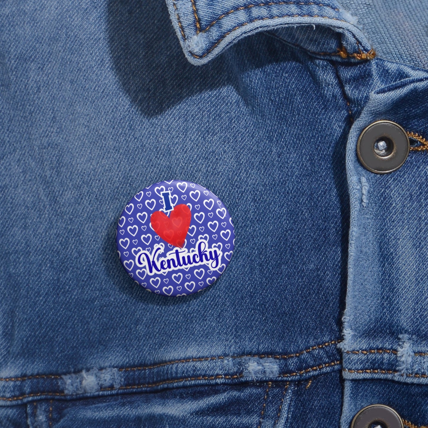 Kentucky Spirit Wear Pins - Custom Pin Buttons, Design Your Own Button Pins, Kentucky State Pride Badge, Personalized Lapel Pins,