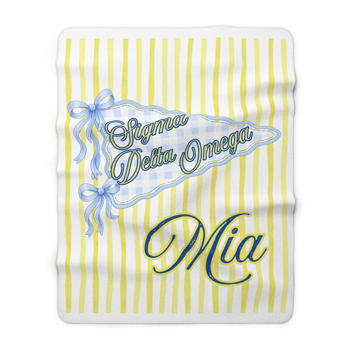 Custom Sorority Name Blanket, Personalized Bid Day Big Little Gift