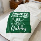 Field Hockey Team Gift, Personalized Sports Blanket, Youth Sports Team Gift, Senior Night Gift, Custom Name Velveteen Plush Blanket