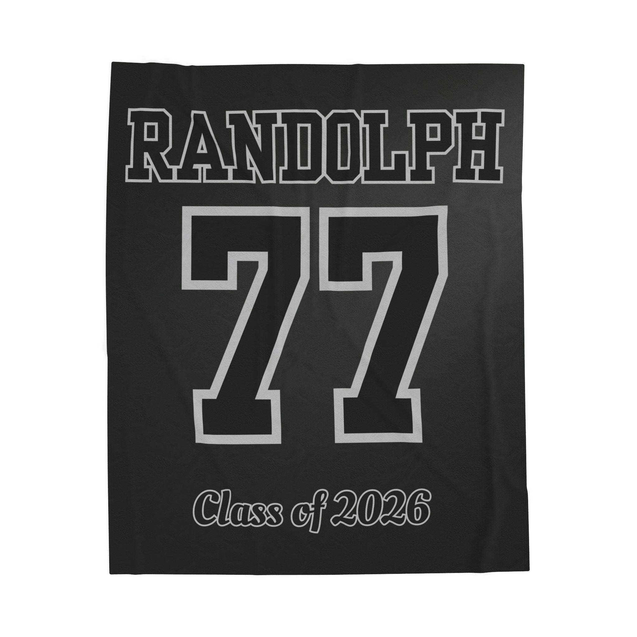 Personalized Senior Night Jersey Style Velveteen Plush Blanket, Class of 2026 Gift, Name and Number Blanket, Graduation Blanket, Senior