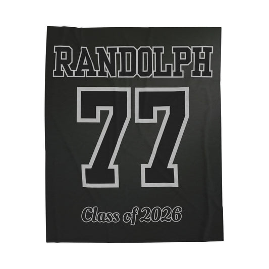 Personalized Senior Night Jersey Style Velveteen Plush Blanket, Class of 2026 Gift, Name and Number Blanket, Graduation Blanket, Senior