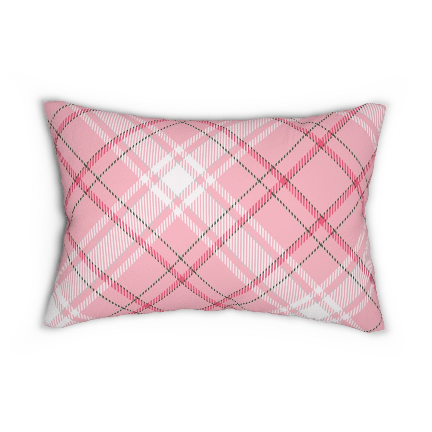 Plaid Personalized Throw Pillow: Trendy Home Decor Accent with Personalized Touch