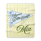 Custom Sorority Name Blanket, Personalized Bid Day Big Little Gift