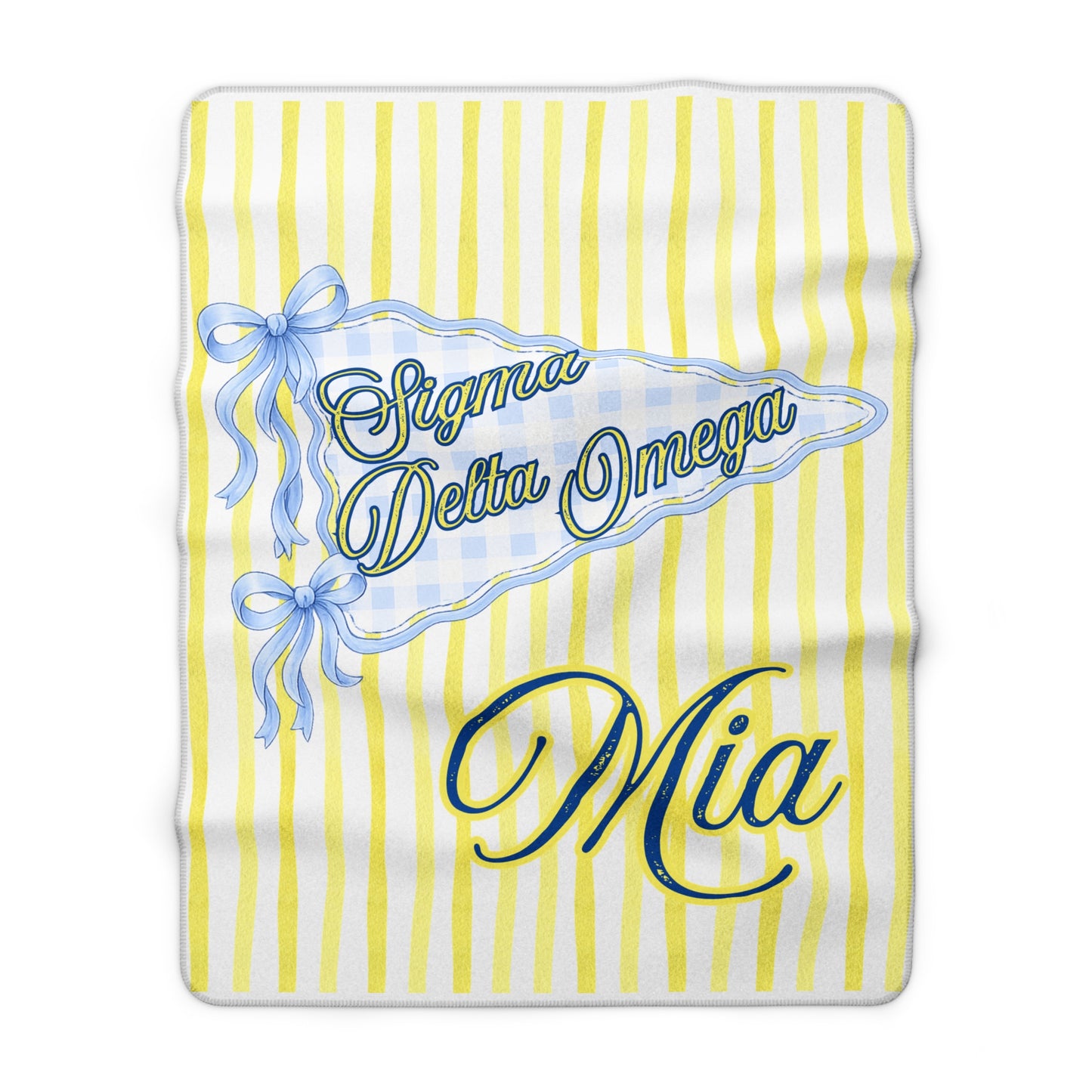 Custom Sorority Name Blanket, Personalized Bid Day Big Little Gift