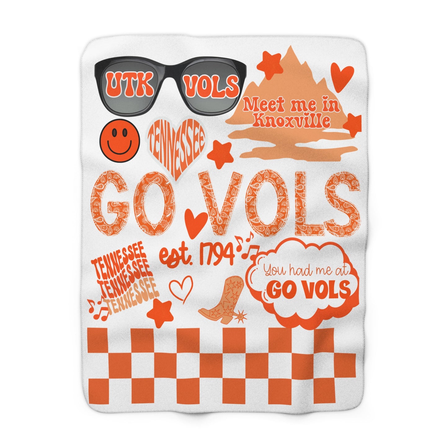 Custom College Stadium Graphic Blanket (Sherpa)