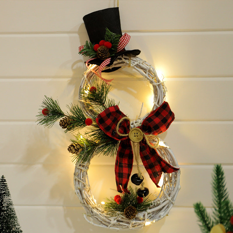 Festive Farmhouse Light-Up Snowman Decoration