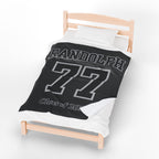 Personalized Senior Night Jersey Style Velveteen Plush Blanket, Class of 2026 Gift, Name and Number Blanket, Graduation Blanket, Senior
