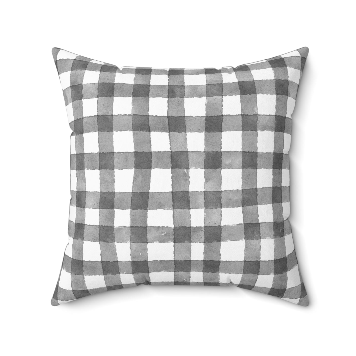 Farm Fresh Pumpkins Square Pillow, Fall Decor Pillow, Grey Plaid Pillow, Autumn Harvest Pillow, Halloween Pillow, Thanksgiving Pillow