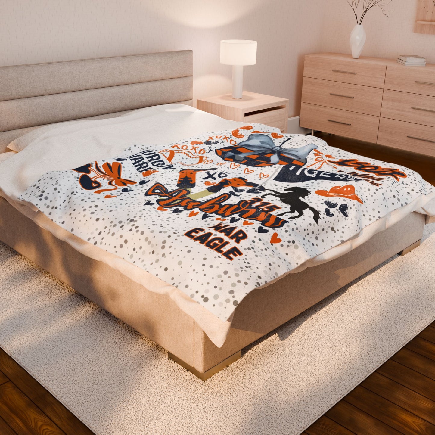 College Spirit Plush Blanket for Pride College Fans, Personalized Fleece Throw Gift, University Team Spirit Dorm Bedding, Home Decor,