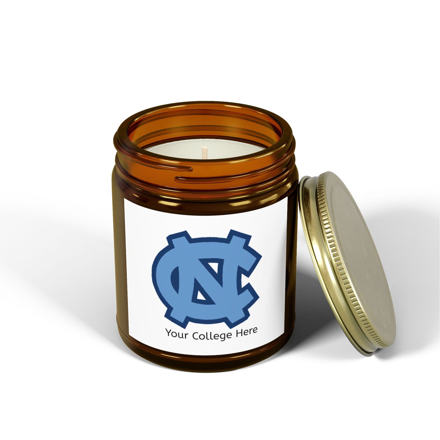 Scented Candle Personalized with College Name and Colors