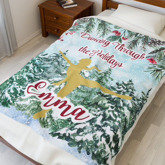 Personalized Dancing Holidays Blanket
