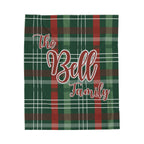 Christmas Tartan Plaid Personalized Family Velveteen Blanket