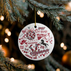 Ceramic Ornament, Spirit Alabama Fan Christmas Tree Decoration, Holiday Gift, Stocking Stuffer, Bama Home Decor