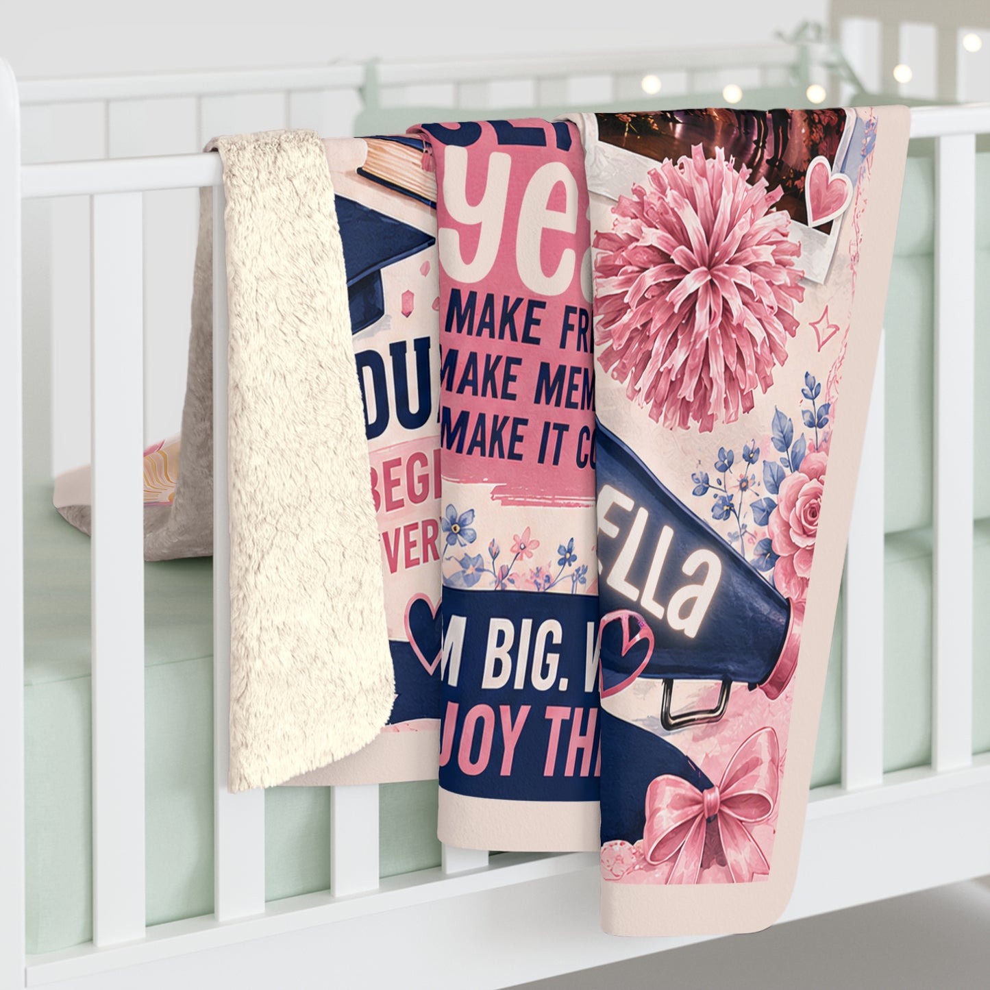 Class of 2027 Sherpa Fleece Blanket — Senior Year Celebration Throw
