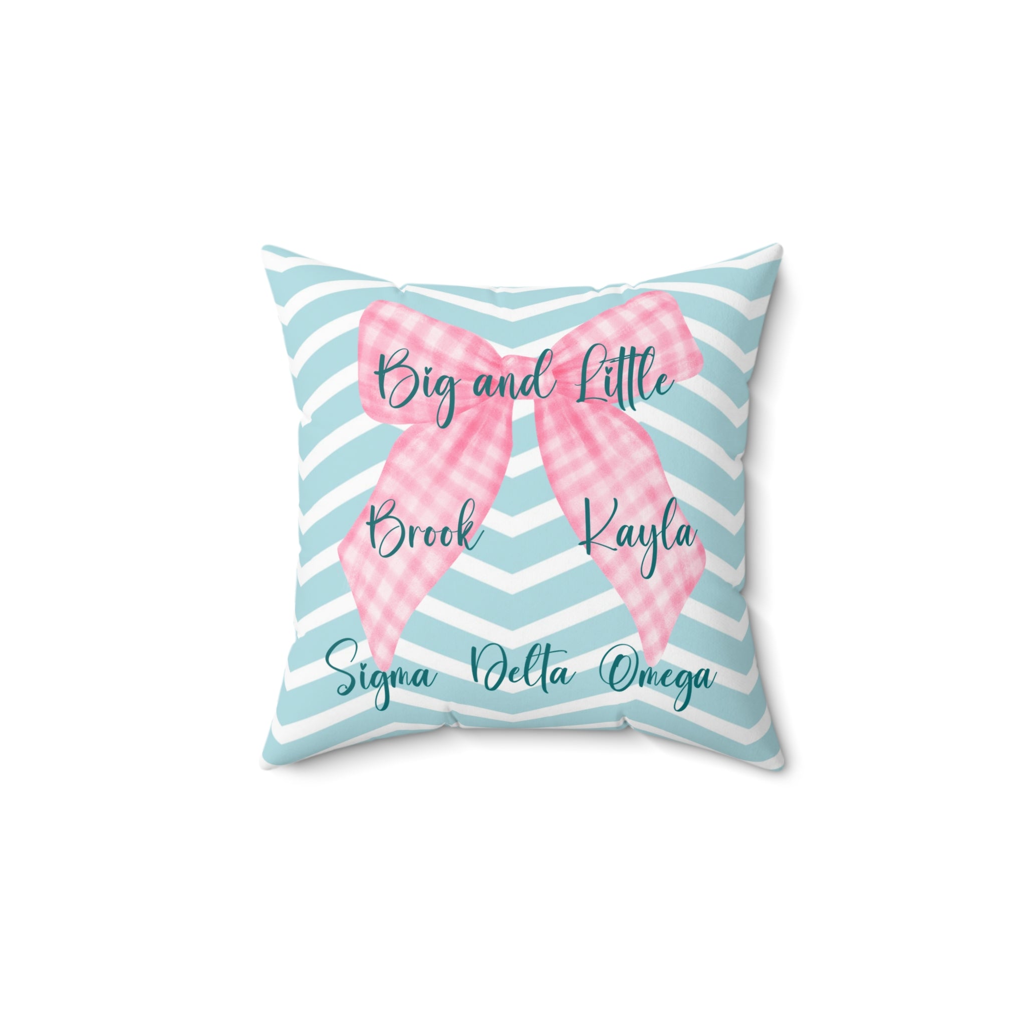 Personalized Sorority Big Little Pillow