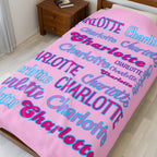 Personalized Velveteen Plush Blanket | Cozy Gift for Charlotte | Custom Soft Throw | Unique Home Decor | Perfect for Any Occasion