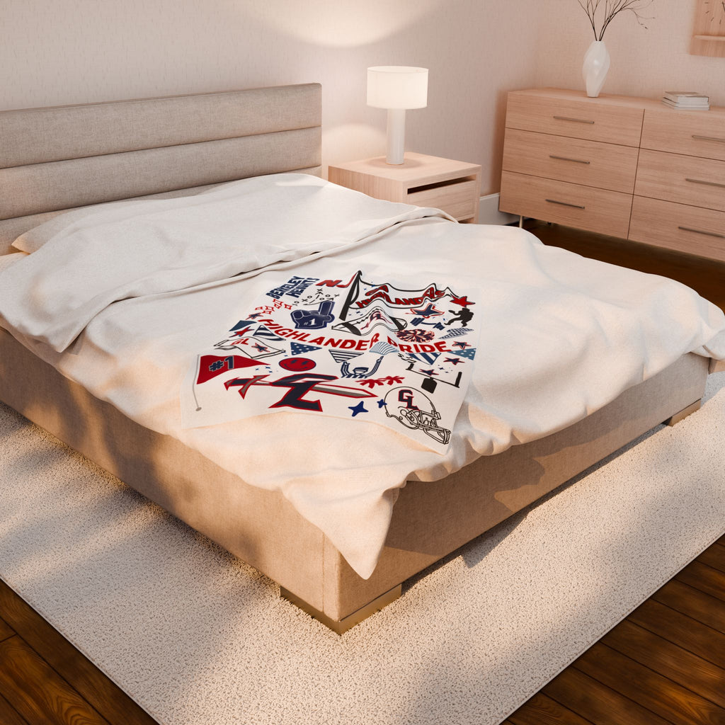 High School Football Team Spirit Blanket, Football Spirit Blanket, Game Day Blanket, Cozy Sports Blanket, Personalized Blanket