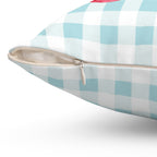 Sorority Gingham Personalized Pillow, Greek Life Gift, Pink Bow Decorative,  Monogrammed Cozy Throw Pillow