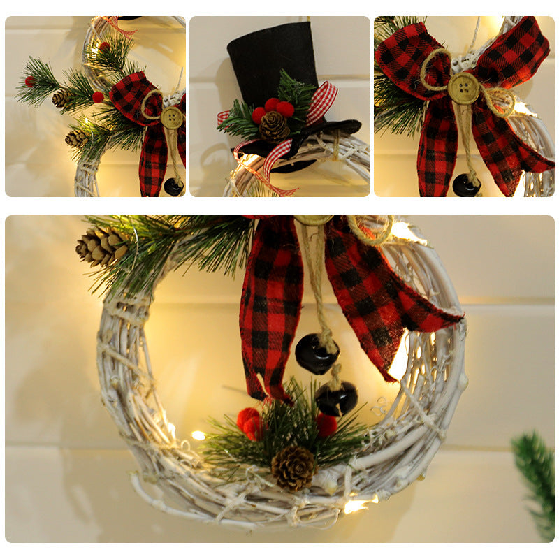 Festive Farmhouse Light-Up Snowman Decoration