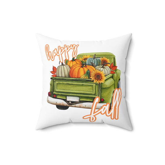 Country Truck with Pumpkins Throw Pillow | Fall Home Decor | Autumn Harvest Pillow | Rustic Farmhouse Cushion | Thanksgiving Accent