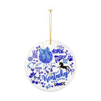 Ceramic Ornament, Spirit Kentucky Fan Christmas Tree Decoration, Holiday Gift, Stocking Stuffer, Wildcat Home Decor