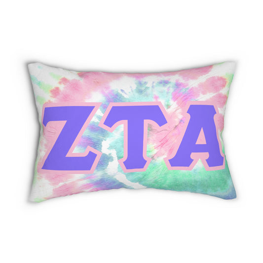 GREEK LIFE Pillow Zeta Tau Alpha Throw Pillow for College Life Decor