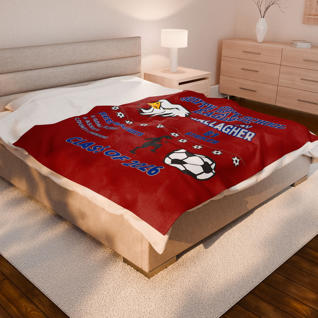 Personalized Senior Night Blanket - Football Basketball Soccer Baseball Softball, Class of 2026, Custom Gift for High School Senior,