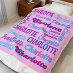 Personalized Velveteen Plush Blanket | Cozy Gift for Charlotte | Custom Soft Throw | Unique Home Decor | Perfect for Any Occasion
