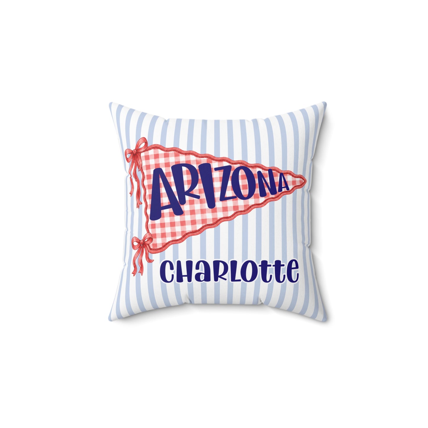 Personalized College Fan Square Pillow