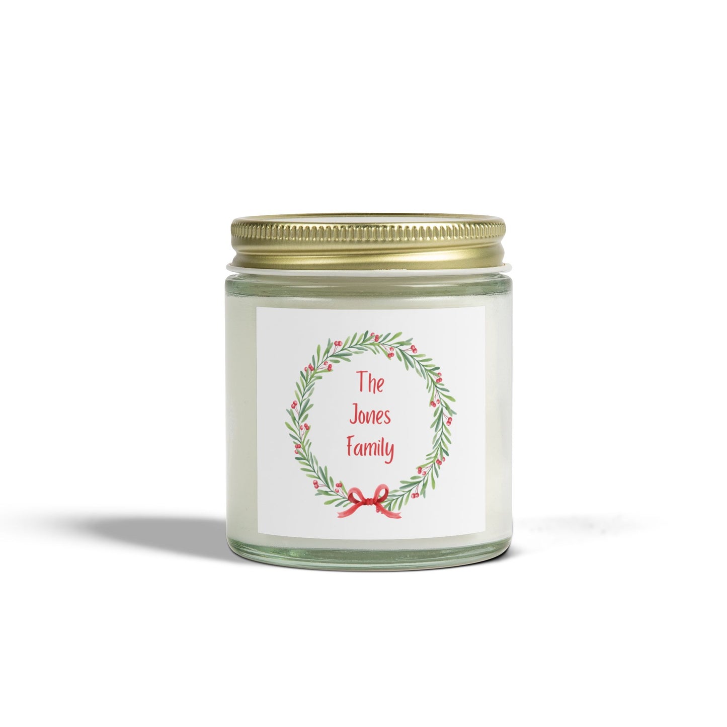 Personalized Christmas Candle - Scented Candles - any name any color combination