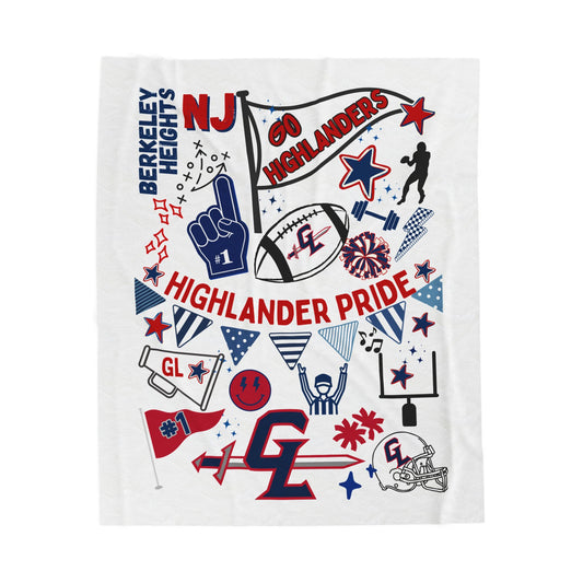 High School Football Team Spirit Blanket, Football Spirit Blanket, Game Day Blanket, Cozy Sports Blanket, Personalized Blanket