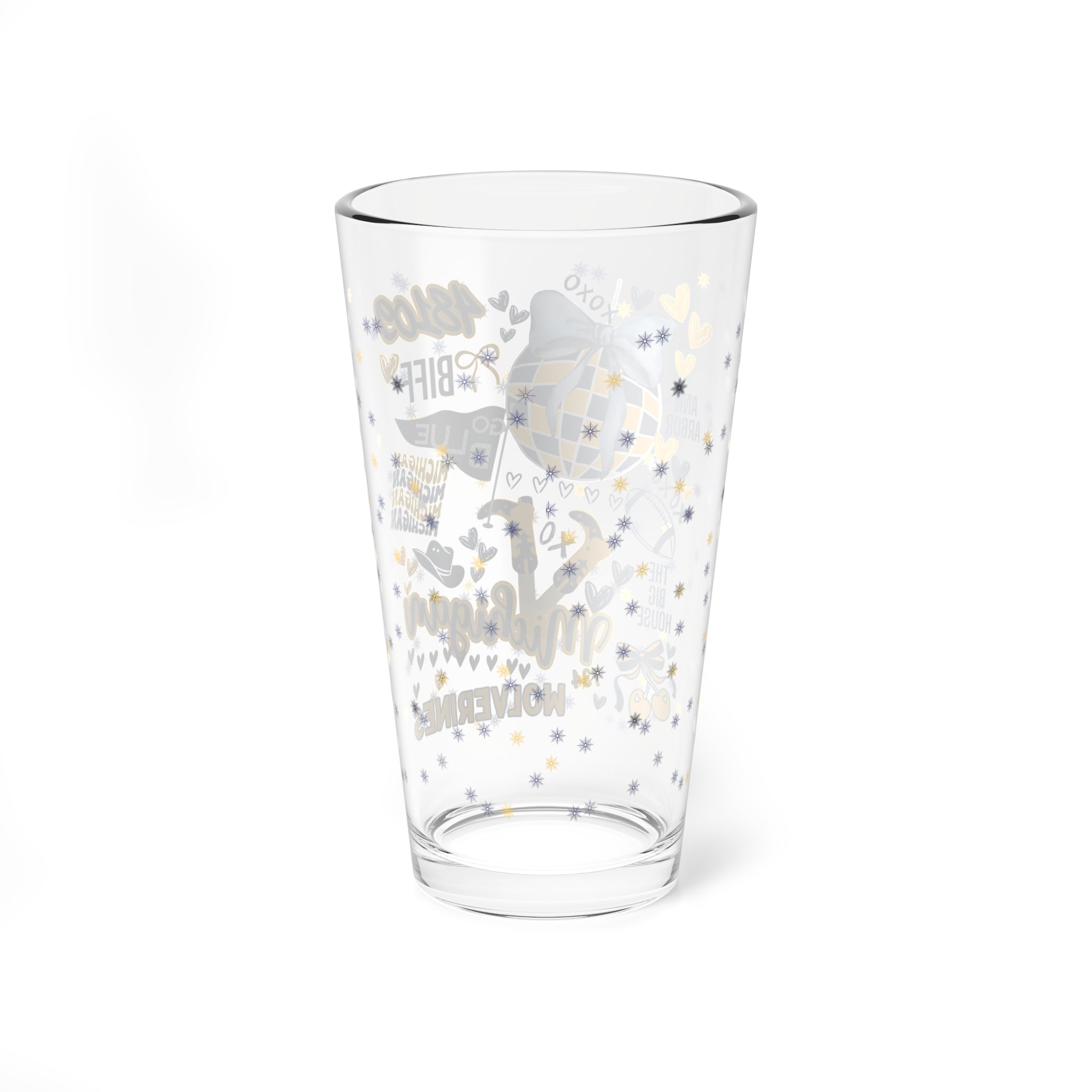 Personalized College Spirit Fan Pint Glass